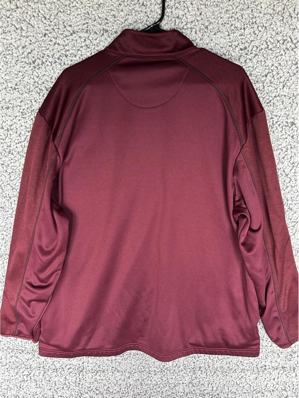 Callaway Quarter Zip Tech Pullover Size Men's Size XXL Maroon Red Golf - Picture 4 of 4